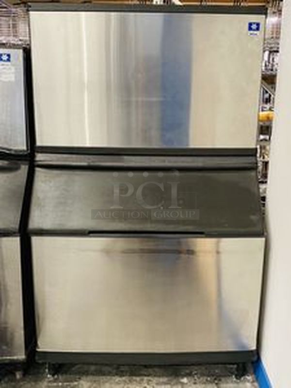 NEW! Manitowoc QY1305WS Water Cooled Ice Maker and Bin. Ice Maker Produces 1,250lbs of Half Cube Ice Per Day  220V 60Hz 3ph 48x34x72  Up to 1250 lbs. daily ice production  Stackable, double daily ice production, 2,740 lbs.  Stainless steel exterior with the fit and finish of an appliance  Rugged, corrosion-free base  Cupra-Nickel Condenser to minimize corrosion Patented cleaning and sanitizing technology  New batch water system delivers better ice cube formation  - Image 1 of 2