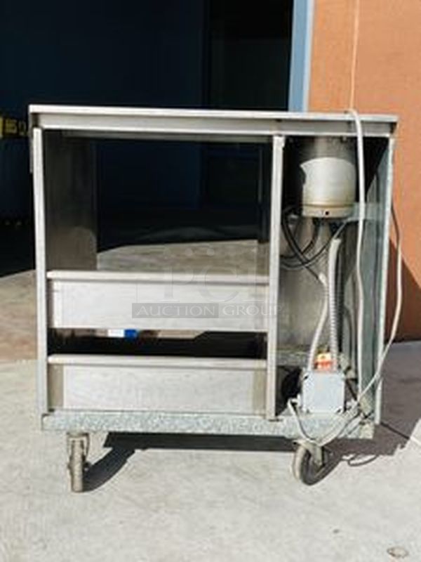 STEAMY! Delfield Custom Utility Stand with 2 Food/Soup Wells on Commercial Casters. 120V 3.8A. 
33x30x36 - Image 3 of 7