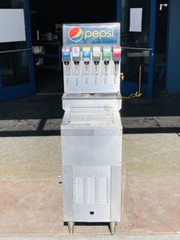 IMI Cornelius Model CB1522-AHK 6 Head Soda Fountain with Cold Plate, Ice Bin and, Carbonator.

17x25x62-1/2 - Image 1 of 7