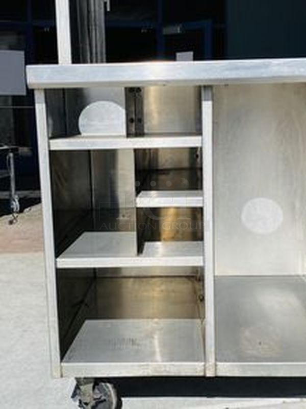 Stainless Steel Food Expo/Prep Station with Adjustable Top Shelf. Huge Amount of Storage on Commercial Casters!48x42x79-1/2 - Image 2 of 7