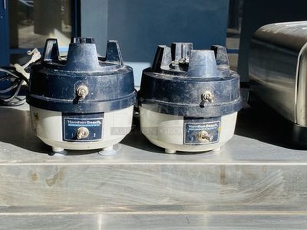 COMBO LOT! Includes: Waring WTC 708 Commercial 4 Slice Toaster, Kitchen-Aid KSMC505 Countertop Mixer, HP Computer Tower, (2) Hamilton Bay Blender Bases, Grates, Storage Bins and Prep Table on Commercial Casters with Drop In Ice Bin 60x30x37-3/4 - Image 7 of 10