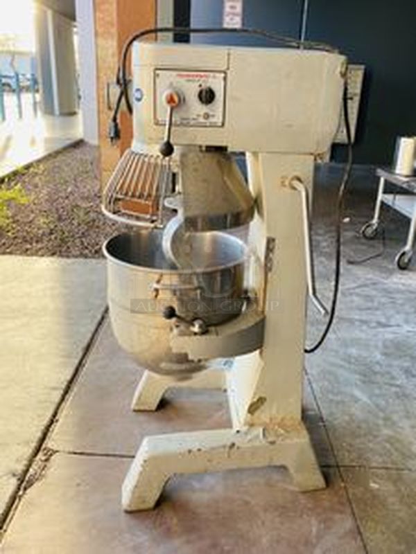 Thunderbird Model: Arm-30N Planetary Mixer. 30 Quart. 3 Speed Gear Box Turns On. Comes with Multiple Attachments. 115V 1Hp 60Hz May need minor maintenance  - Image 2 of 10