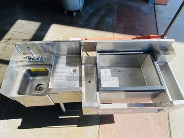 AMAZING!!! Perlick Stainless Steel Back Bar Combo Unit! This piece includes: Dump Sink, Glass Drying Station, (2) Storage Compartments, (2) Compartments for Ice Storage, 08 Circuit Jockey Box, Speed Rail and, Plumbing! 60x24x36 - Image 2 of 12