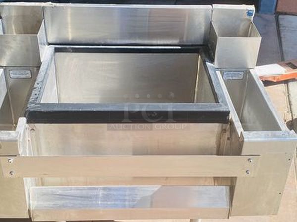 AMAZING!!! Perlick Stainless Steel Back Bar Combo Unit! This piece includes: Dump Sink, Glass Drying Station, (2) Storage Compartments, (2) Compartments for Ice Storage, 08 Circuit Jockey Box, Speed Rail and, Plumbing! 60x24x36 - Image 10 of 12