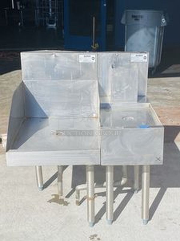 Krowne Custom Under Bar Station. Unit Includes: Custom Drain Board and Beer Dump Station with Plumbing.

30x24x36 - Image 1 of 6