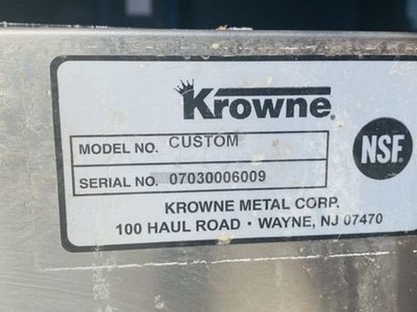 Krowne Custom Under Bar Station. Unit Includes: Custom Drain Board and Beer Dump Station with Plumbing.

30x24x36 - Image 2 of 6