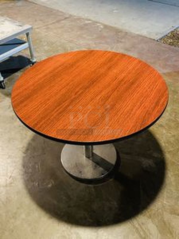 AMAZING! 2 Round Wood Table Tops.34-1/2x1