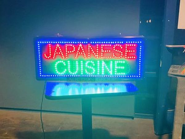 BRILLIANT! Illuminated Japanese Cuisine Sign with 7 foot cord.32x13x2