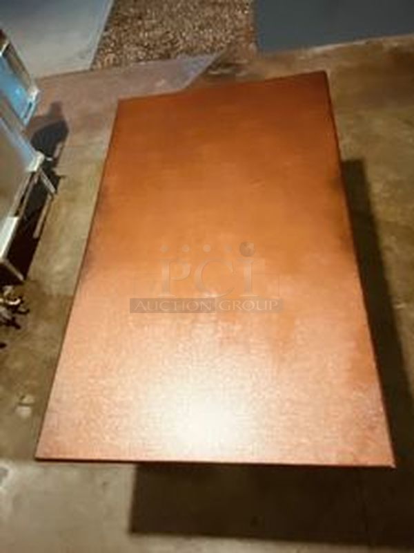 FANCY! Large Bronze In Color Padded Table Top. 29x59-1/2x1