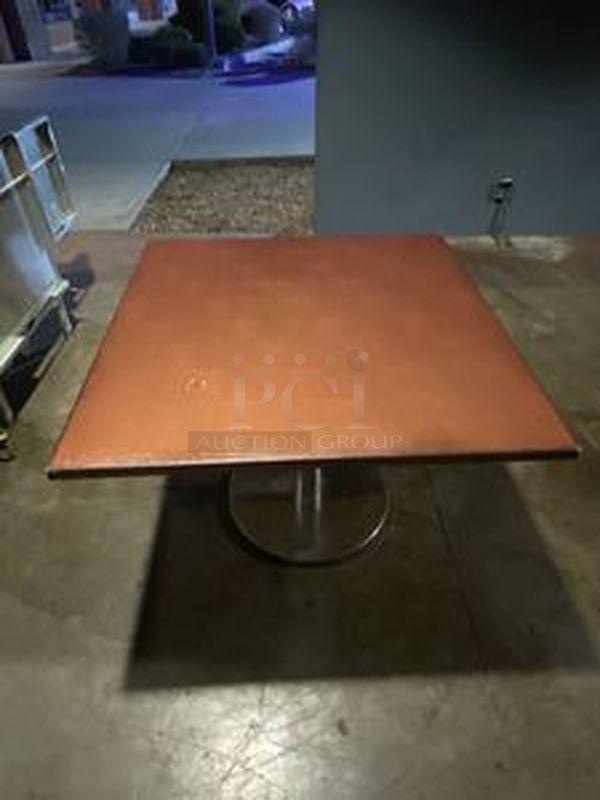 FANCY! 3 Large Bronze In Color Padded Table Top. 38-1/2x38-1/2x1