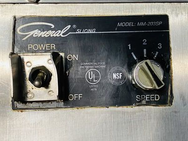 AMAZING! General 20 Qt. 3 Speed Planetary Mixer With Bowl. Model# MM-203SP. Comes With Bowl. 23.6" W x 27.5" D x 30.7" H 120V 60Hz 1Ph - Image 6 of 6