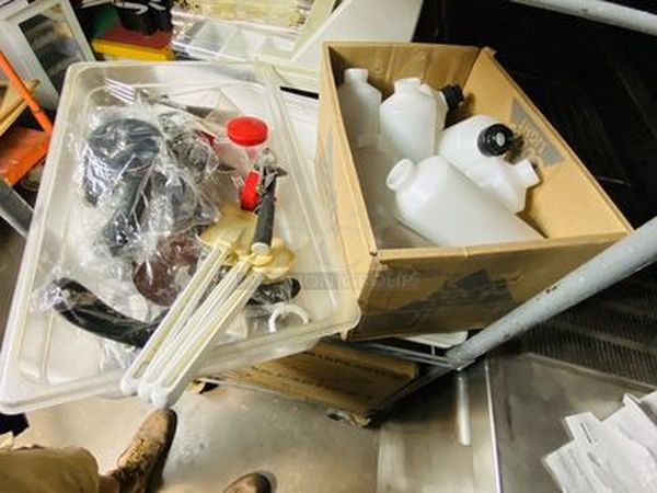 BONUS LOT! This Lot Consists of A 4 Shelf Wire Rack on Commercial Casters, Full Stocked with New and Used Restaurant Equipment and Supplies. Easily Worth over $2,000.00  Rack is 80" Tall, on Comercial Casters, With (4) 72"x24" Shelves. - Image 10 of 12