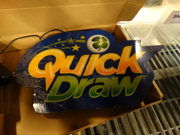 BRAND NEW IN BOX! Quick Draw Light Up Sign. 19x1x11