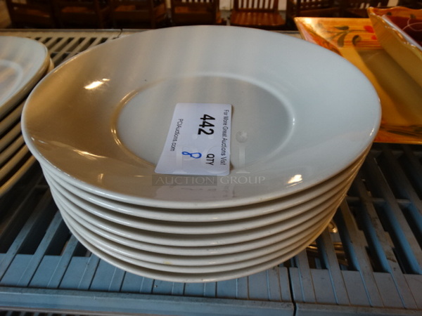 8 White Ceramic Plates. 10.5x10.5x2. 8 Times Your Bid!