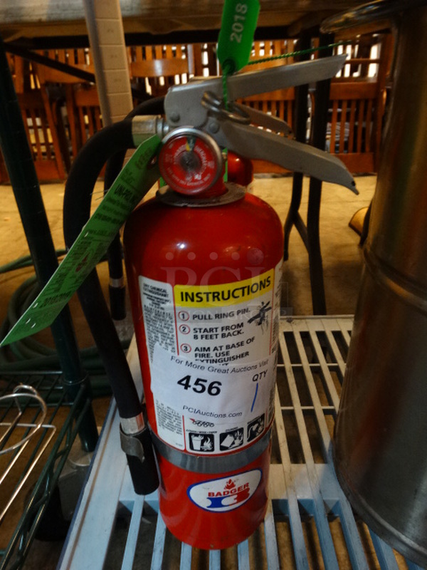Badger Dry Chemical Fire Extinguisher. 6x4x15