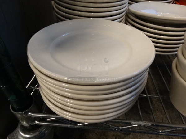 10 White Ceramic Plates. 6.5x6.5x1. 10 Times Your Bid!