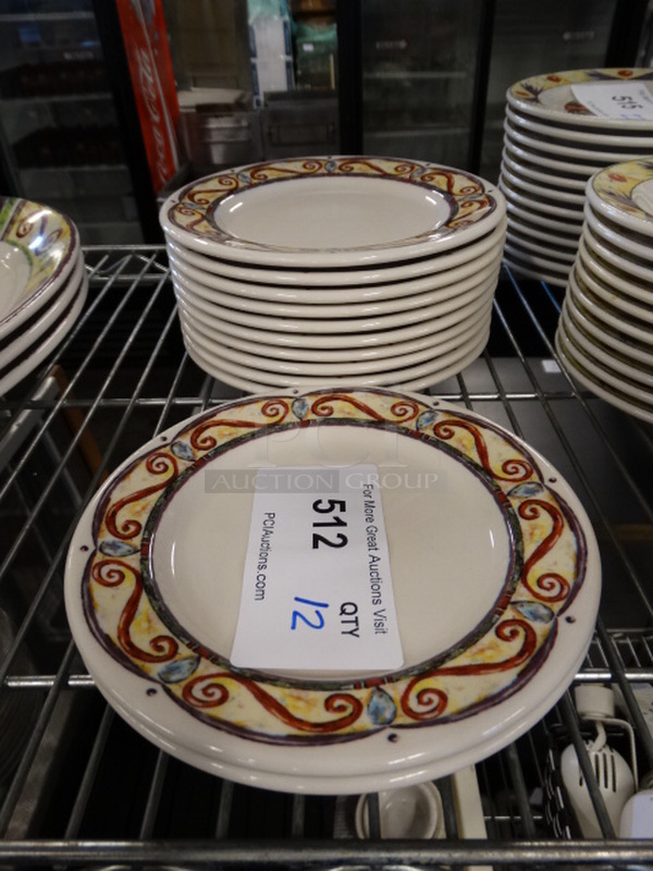 12 White Ceramic Plates. 7x7x1. 12 Times Your Bid!