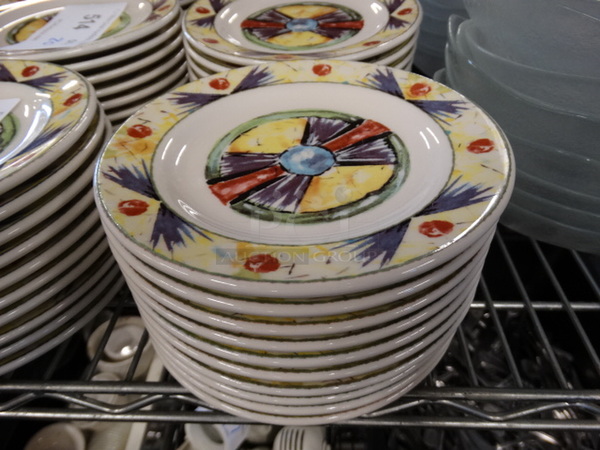 20 Colorful Ceramic Plates. 6.5x6.5x1. 20 Times Your Bid!