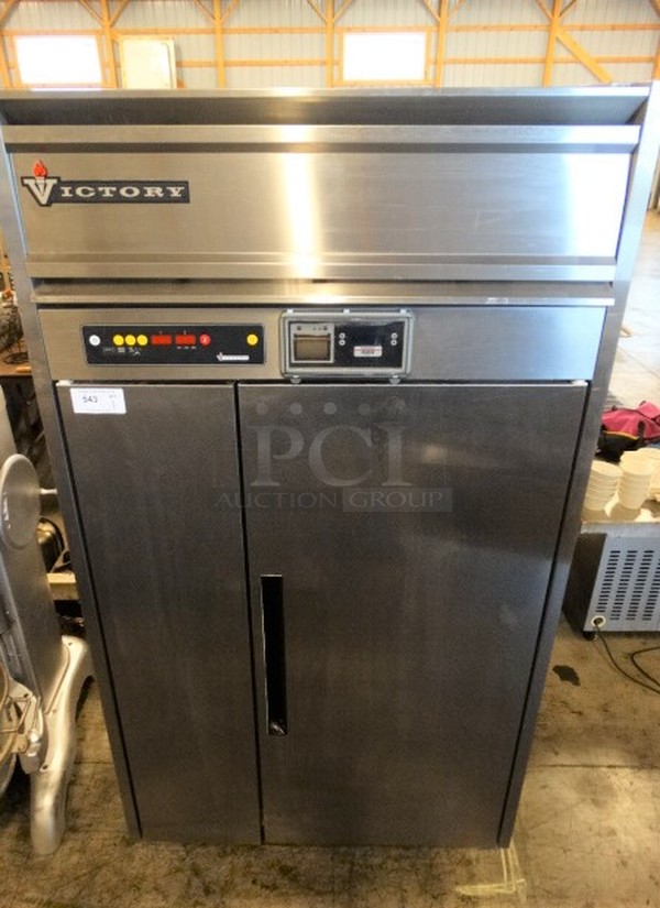 BEAUTIFUL! Victory Model VBC100 Stainless Steel Commercial Blast Chiller w/ Poly Coated Racks on Commercial Casters. 208 Volts, 3 Phase. 43.5x37x80