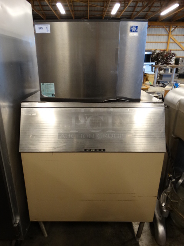 2 GREAT! Items; 2003 Manitowoc Model SY0604A Stainless Steel Commercial Air Cooled Ice Machine Head and Metal Commercial Ice Machine Bin. 208-230 Volts, 1 Phase. 42x32x75. 2 Times Your Bid! Makes One Unit. 