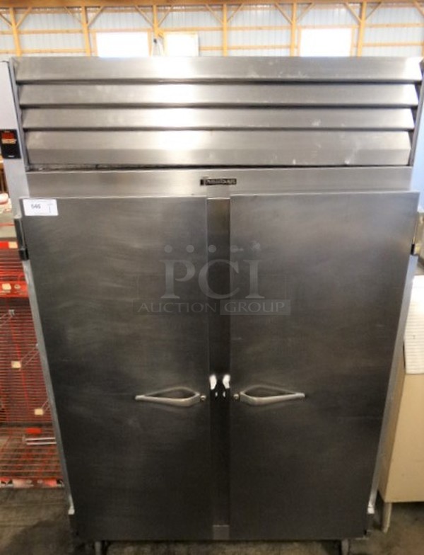 WOW! Traulsen Model G22010 ENERGY STAR Stainless Steel Commercial 2 Door Reach In Freezer on Commercial Casters. 115 Volts, 1 Phase. 52x35x83. Could Not Test - Unit Trips Breaker