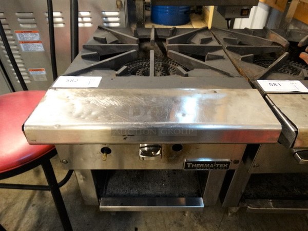 WOW! Thermatek Stainless Steel Commercial Gas Powered Single Burner Stock Pot Range. 18x25.5x24.5