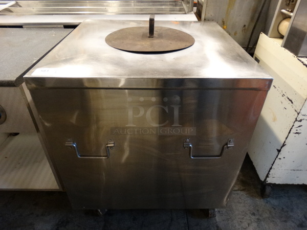 NICE! Stainless Steel Commercial Tandoori Oven on Commercial Casters. 34x34x37