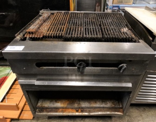 GREAT! Stainless Steel Commercial Gas Powered Charbroiler Grill. 36x36x36