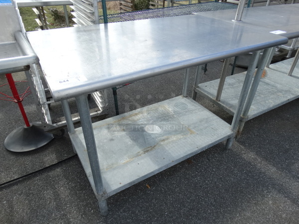 Stainless Steel Commercial Table w/ Metal Undershelf. 48x30x36