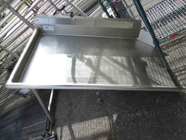Stainless Steel Commercial Left Side Clean Side Dishwasher Table. 48x30x44