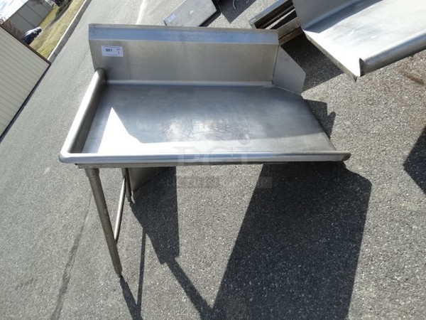 Stainless Steel Commercial Left Side Clean Side Dishwasher Table. 42x30x46