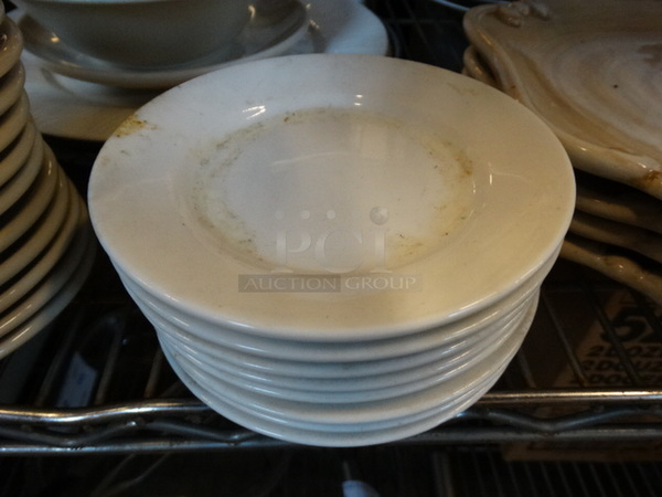 9 White Ceramic Plates. 5.5x5.5x1. 9 Times Your Bid!