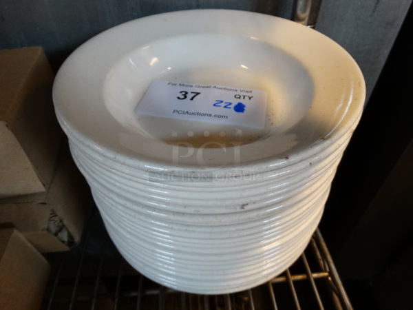 22 White Ceramic Pasta Plates. 8.5x8.5x1.5. 22 Times Your Bid!