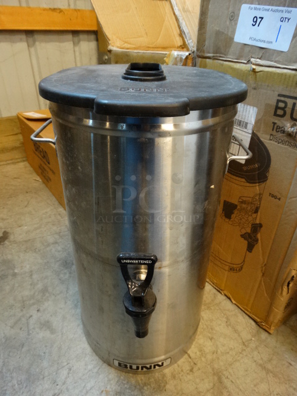 BRAND NEW IN BOX! Bunn Stainless Steel Commercial Beverage Holder Dispenser w/ Brew Basket! 12.5x15x19
