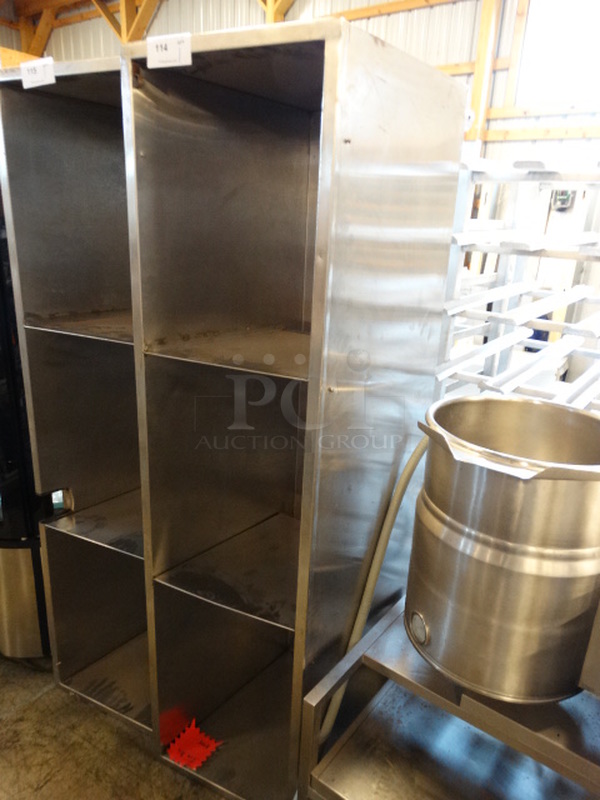 Stainless Steel Commercial 3 Bay Ice Bin. 72x18.5x24.5