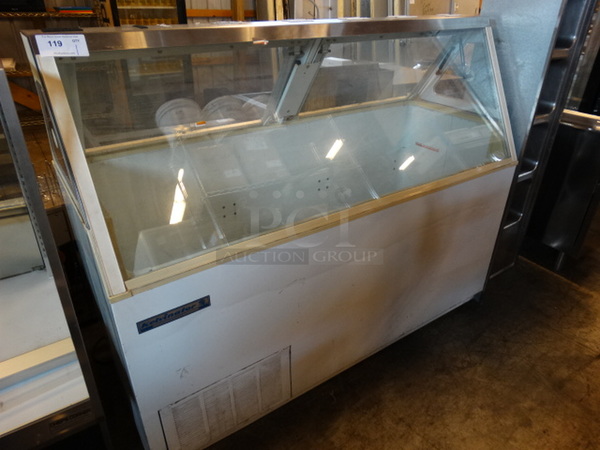 GREAT! Kelvinator Stainless Steel Commercial Floor Style Ice Cream Dipping Cabinet. 67x26x52. Tested and Working!