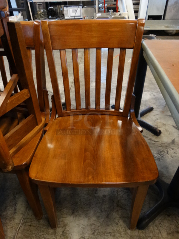 4 Wood Pattern Dining Chairs. Stock Picture - Cosmetic Condition May Vary. 19x18x34. 4 Times Your Bid!