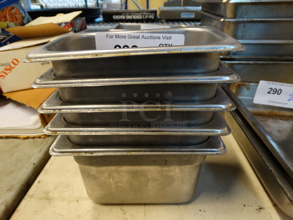 5 Stainless Steel 1/9 Size Drop In Bins. 1/9x4. 5 Times Your Bid!