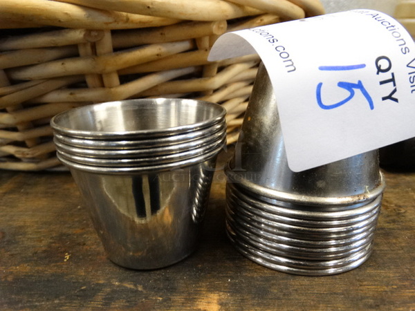 15 Metal Portion Cups. 2.5x2.5x1.5. 15 Times Your Bid!