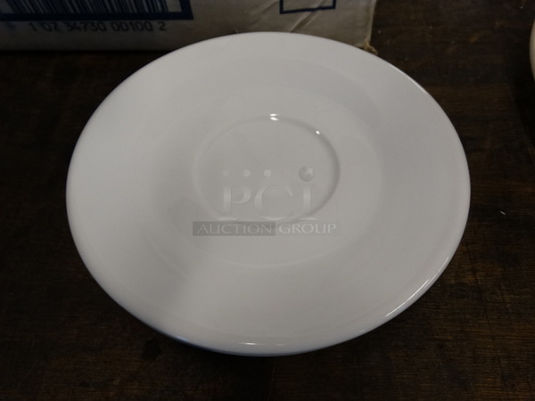 3 White Ceramic Saucers. 5.5x5.5x1. 3 Times Your Bid!