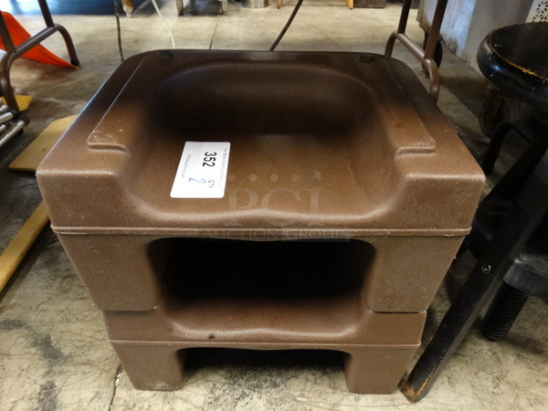 2 Brown Poly Booster Seats. 15x12x8. 2 Times Your Bid!