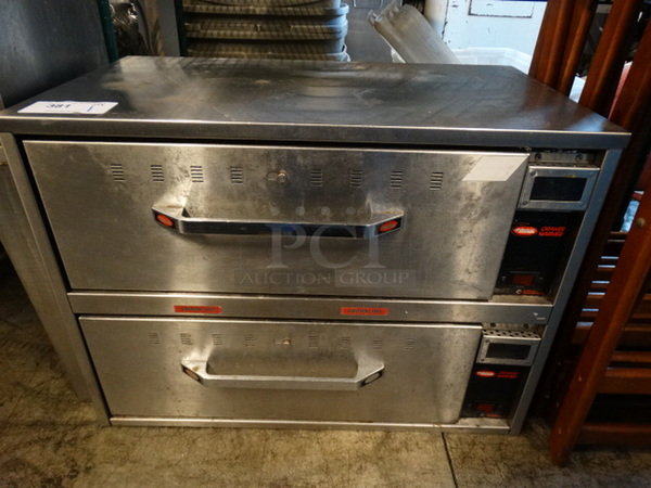 NICE! Hatco Stainless Steel Commercial 2 Drawer Warmer. 29.5x17.5x22. Tested and Working!