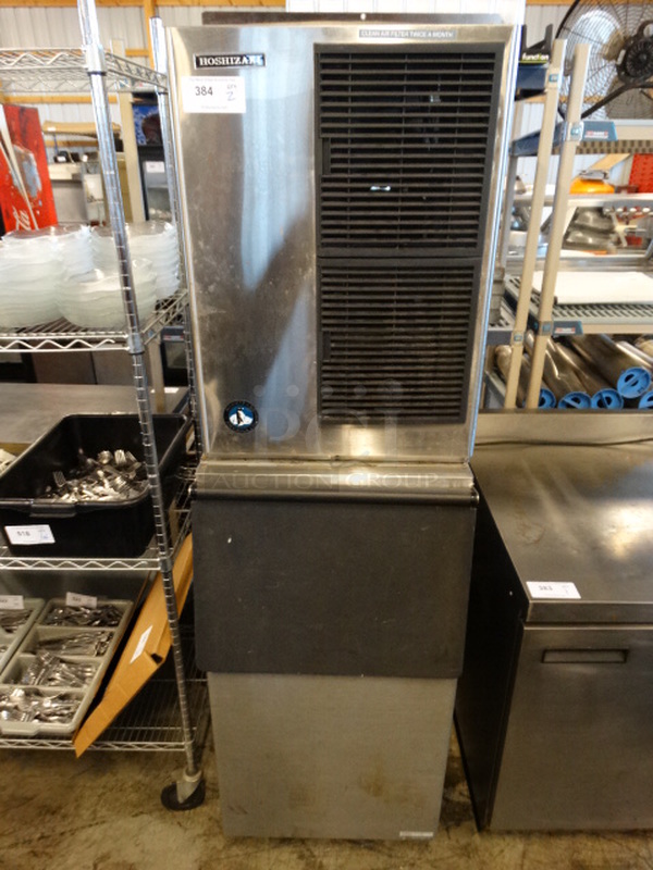 2 NICE! Hoshizaki Model KM-500MAH Stainless Steel Commercial Air Cooled Ice Machine Head and Stainless Steel Commercial Ice Machine Bin. 115-120 Volts, 1 Phase. 22.5x33x77. 2 Times Your Bid! Makes One Unit