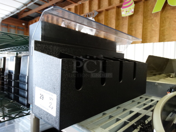 2 Black Poly Holders. Includes 21x5.5x11. 2 Times Your Bid!