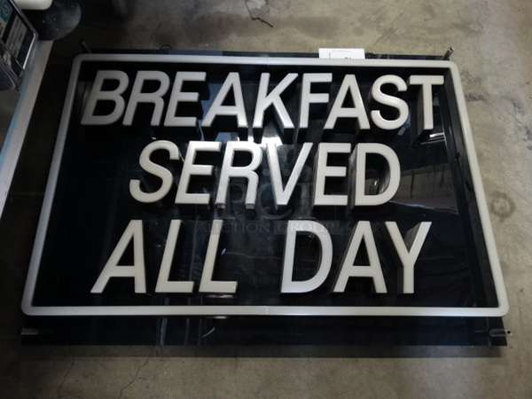 Breakfast Served All Day Sign. 32x2x24