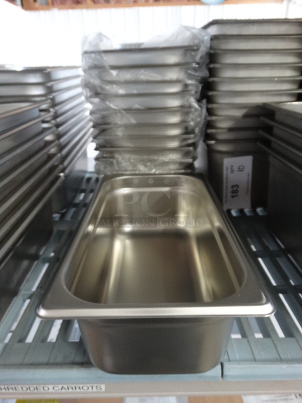 11 BRAND NEW! Stainless Steel 1/3 Size Drop In Bins. 1/3x4. 11 Times Your Bid!
