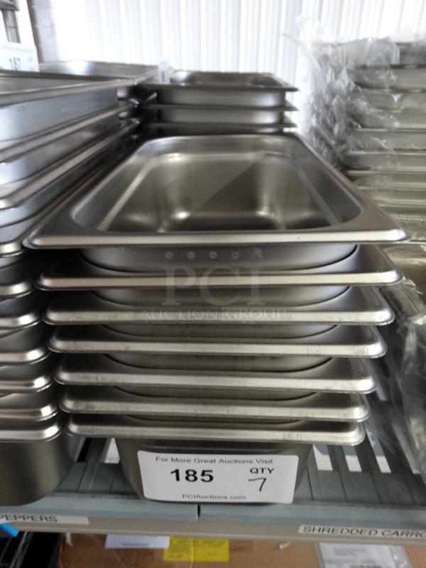 10 Stainless Steel 1/3 Size Drop In Bins. 1/3x4. 10 Times Your Bid!
