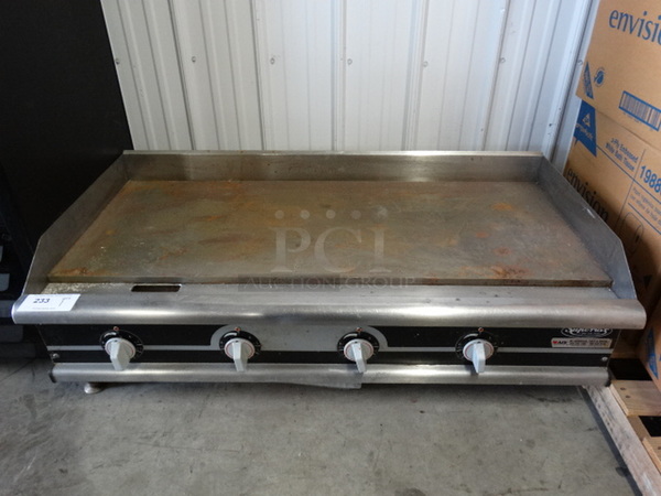 GREAT! Superior Stainless Steel Commercial Countertop Flat Top Griddle w/ Thermostatic Controls. 48x25x16