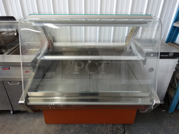 NICE! Metal Commercial Floor Style Deli Display Case Merchandiser. 50x49x54. Tested and Does Not Power On