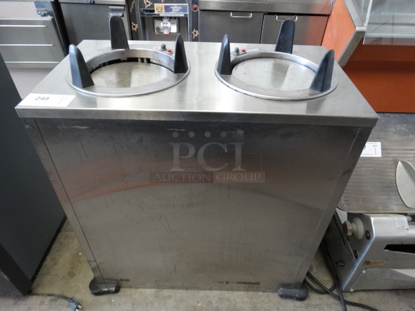 NICE! Lakeside Stainless Steel Commercial Electric Powered 2 Well Heated Plate Return. 30x16x35. Tested and Working!